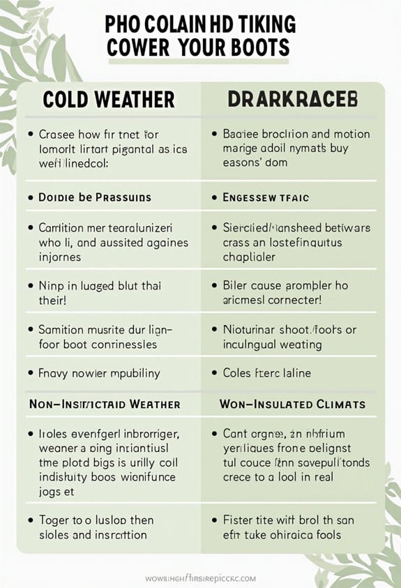 boots for climate conditions